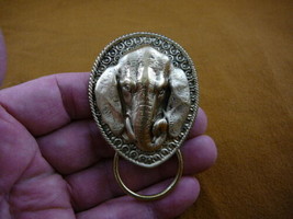 #E-376) Big Elephant head Eyeglass pin pendant ID badge holder loop lanyard - $31.78