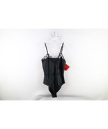 Deadstock Vtg 90s Womens Large Lace Silky Satin Snap Crotch Teddy One Pi... - $108.25 CAD