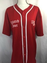 VINTAGE PRO USA Men Tee Red Baseball Jersey Button up Short Sleeves Jers... - $21.78