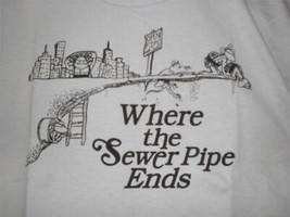 TeeFury Teenage YOUTH XL &quot;Where the Sewer Pipe Ends&quot; Mutant Ninja Turtle... - £10.36 GBP