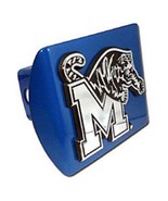 MEMPHIS UNIVERSITY CHROME BLUE MADE IN USA TRAILER HITCH COVER - £60.04 GBP