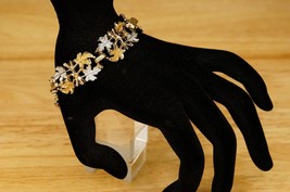 Vintage Costume Jewelry Sarah Coventry GARLAND Gold &amp; Silver Leaf Bracel... - $19.79
