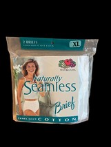 VTG 1999 Fruit Of Loom High Waist Naturally Seamless Cotton Ribbed Brief... - $21.23