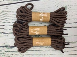 Round Shoelaces 3 Pairs 4mm Thick Durable Replacement Shoe Laces Boots B... - £12.66 GBP