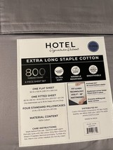 Hotel Signature Sateen 800 TC  Cotton Queen Sheet Set 6 piece (Grey) - £50.05 GBP