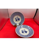 Pair of Spode BLUE ROOM COLLECTION GERANIUM Jumbo Saucers - $1,693.93 MXN