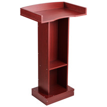 VEVOR Podium Stand, 43-Inch Wooden Lectern, Laptop Desk, Wide Reading Su... - $53.99