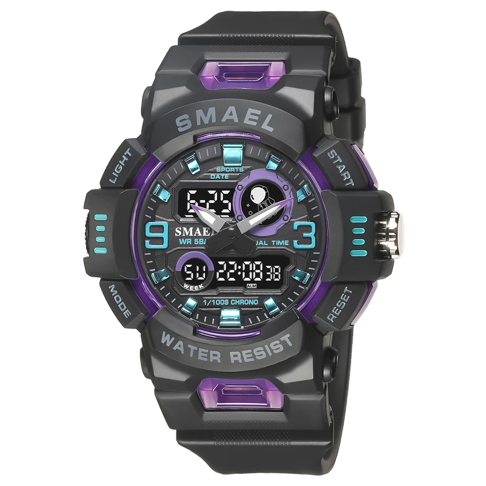 Brand Watch Men Dual Display LED Digital Analog Wristwatches Youth Stopw... - £22.28 GBP