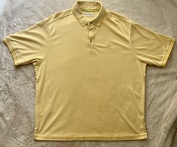 Tommy Bahama Men&#39;s XL Short Sleeve Yellow Polo Shirt - £9.20 GBP