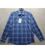 DOCKERS Dress Shirt Men&#39;s L Multi Plaid Casual Long Sleeve Fitted Stretc... - $452.22 MXN