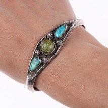6 3/8&quot; 20&#39;s-30&#39;s Navajo Sandcast silver bracelet - £383.33 GBP