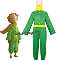Cartoon Movie Le Petit Prince Cosplay Costume Kids Green Suit Adult Outfit - $55.50