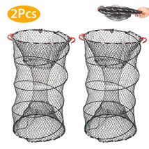2Pcs Crab Fish Trap Bait Trap For Lobster Crawfish Shrimp Fishing Foldab... - $40.99