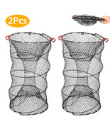 2Pcs Crab Fish Trap Bait Trap For Lobster Crawfish Shrimp Fishing Foldab... - $40.99