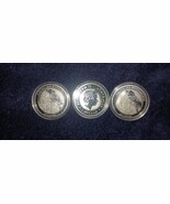 3) 2016 AUSTRALIAN KOOKABURRA 1OZ SILVER ROUNDS/ MINT/ fr SHIPPING  - $951.78 MXN