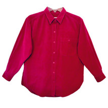Merona Vintage Womens S Cranberry Pinwale Corduroy Long Sleeve Button Up... - $16.95