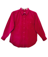 Merona Vintage Womens S Cranberry Pinwale Corduroy Long Sleeve Button Up... - £13.23 GBP