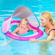 SwimWays Baby Spring Float Sun Canopy Inflatable Pool Float Girls Pink 9 to 24M - £18.97 GBP