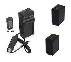 Two 2 NP-FV100 NPFV100 Batteries +Charger For Sony SX43 SX44 SX45 SX53 SX63 SX65 - £30.31 GBP