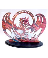 Winged dragon for shelf, desk, or table - laser cut art for fantasy lovers - £12.53 GBP