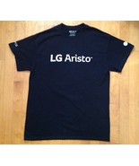 LG Aristo Metro PCS Men&#39;s Black Graphic T-shirt Size Medium - £11.97 GBP