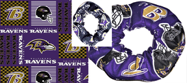 Purple Baltimore Ravens Hair Scrunchies by Sherry Ponytail  NFL  Lot of 2 - $6.99+