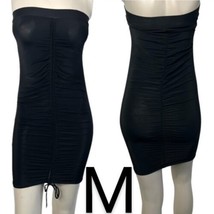Black Tube Ruched Mini Dress~Size M - £18.22 GBP