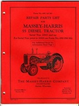 Massey Harris 55 Diesel Tractor Repair Parts List 1952 Form 680 145 M1 - £29.56 GBP