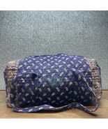 VERA BRADLEY Paisley Amethyst Retired Pattern Quilted Barrel Travel Duff... - $545.62 MXN