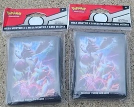 2016 Pokemon Mega Mewtwo X &amp; Y  Trading Card Sleeves NEW 2 pack 65 Count Each - £15.45 GBP