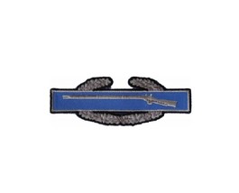 Blue Combat Infantryman Badge 4&quot; X 1.5&quot; Iron On Patch (4244) Military Cib (F26) - £4.57 GBP