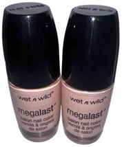 Pack Of 2 Wet n Wild Megalast Salon Nail Color Pink (Wide Brush/New) - £9.34 GBP