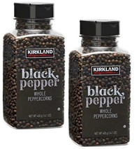 2 Jars Kirkland Signature Whole Black Pepper Peppercorn 14.1 OZ Each Jar - £17.00 GBP