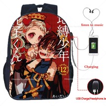 Anime Toilet Bound Hanako Kun Print Unisex USB Backpacks Students Cartoon School - £39.29 GBP