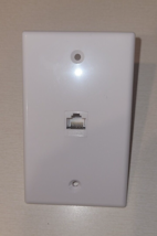 10 New Ethernet Wall Plate CAT6 1-Port RJ45 Single Gang Network Female W... - $12.86