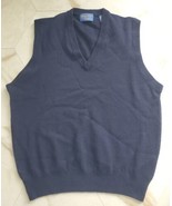 Pendleton Navy Blue 100% Lambswool V-Neck Sweater Vest Men&#39;s Size Large - $34.45