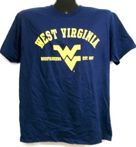West Virginia Mountaineers Est. 1867 Navy Blue Tee Shirt Large - $14.73