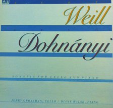 weill / dohnanyi: sonatas for cello and piano LP [Vinyl] KURT WEILL; ERNO DOHNAN - £12.27 GBP