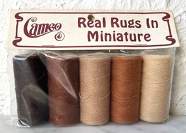 Cameo Real Rugs in Miniature Earthy Browns Yarn Pack 5 Spools NEW Old Stock - £9.98 GBP