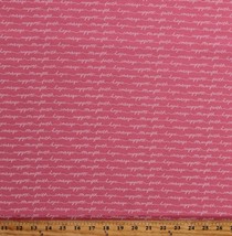 Cotton Courage Faith Support Hope Breast Cancer Fabric Print by the Yard D768.60 - £10.35 GBP