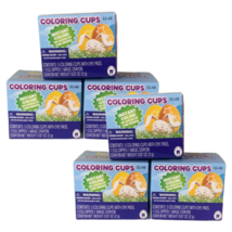 Lot of 6 Dudley&#39;s Instant Coloring Cups Easter Egg Dye Decorating Crayon... - £8.39 GBP