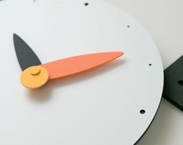 Moro Design Spread the Wings Wall Clock non Ticking Silent Modern Clock (Orange) image 3