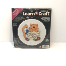 Dimensions Learn A Craft I&#39;m Purrfect Cat Fish Beginner 72898 Needlepoint Kit - £10.11 GBP
