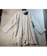 Arawaza Kimono Top Unisex Size 5.5 White Slit Long Sleeve Open Front Dra... - £28.47 GBP