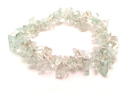 Adjustable Bracelet with Clear Crystal Designed Beads with an Elastic Band - £8.92 GBP