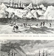 Cape Belcher Abandoned Ships 1926 Nautical Antique Print Whale Hunting D... - $19.99