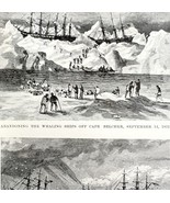 Cape Belcher Abandoned Ships 1926 Nautical Antique Print Whale Hunting D... - $379.94 MXN