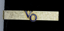 Vintage Metal And Enamel Seagram&#39;s V.O. Goldtone Tie Clip Jewelry - $15.15