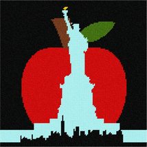 Pepita Needlepoint Canvas: Big Apple NYC, 10&quot; x 10&quot; - $78.00+