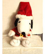 Christmas Animated Musical Santa Snoopy Plush Toy - £27.72 GBP